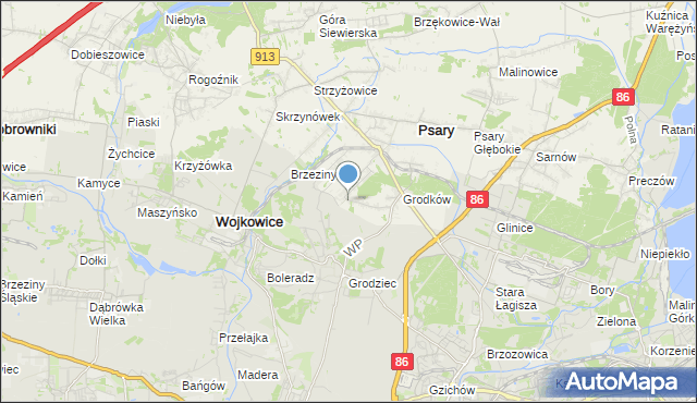 mapa Gródków Górny, Gródków Górny na mapie Targeo